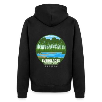 Parc national des Everglades Floride Randonnée Crocodile - Veste à capuche bio Premium Unisexe - noir - Dos - Nico (187cm)