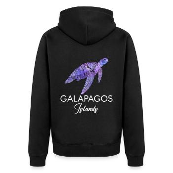 Parc national des tortues marines des îles Galápagos E - Veste à capuche bio Premium Unisexe - noir - Dos - Nico (187cm)
