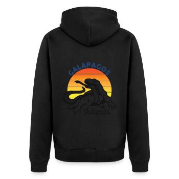 Lizard Galapagos Islands Ecuador Ozea National Park - Unisex Premium Organic Zip Hoodie - black - Back - Nico (187cm)