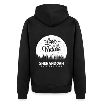 Shenandoah National Park Nature Souvenir Virginia B - Unisex Premium Organic Zip Hoodie - black - Back - Nico (187cm)