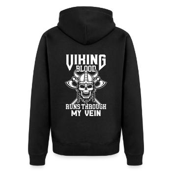 Viking Blood Warrior Hache Valhalla Warriors Mythol - Veste à capuche bio Premium Unisexe - noir - Dos - Nico (187cm)