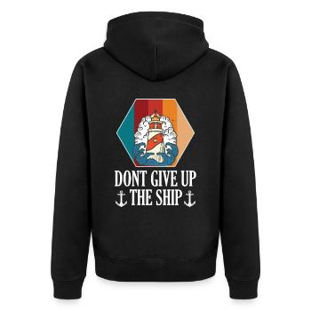 Lighthouse Light Up My Life Anchor Sea Ocean Kapit - Unisex Premium Organic Zip Hoodie - black - Back - Nico (187cm)