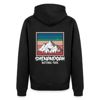 Montagnes Parc national de Shenandoah Virginie Randonnée - Veste à capuche bio Premium Unisexe - noir - Dos - Nico (187cm)