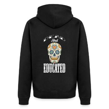 Dead formation sugar skull Day of the Dead - Unisex Premium Organic Zip Hoodie - black - Back - Nico (187cm)