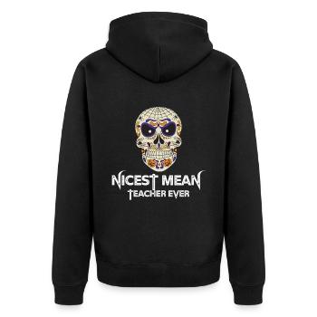 Mort Sourire Sucre Crâne Jour des Morts Los Muerto - Veste à capuche bio Premium Unisexe - noir - Dos - Nico (187cm)