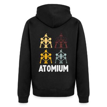 Noyau atomique de l’Atomium de Bruxelles Physics Science - Veste à capuche bio Premium Unisexe - noir - Dos - Nico (187cm)