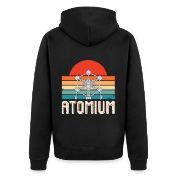 Physique atomique Atomium Science du noyau atomique Physicien - Veste à capuche bio Premium Unisexe - noir - Dos - Nico (187cm)
