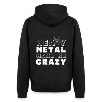 Heavy Metal Crazy Rocking Music Hard Rock Metal - Veste à capuche bio Premium Unisexe - noir - Dos - Nico (187cm)