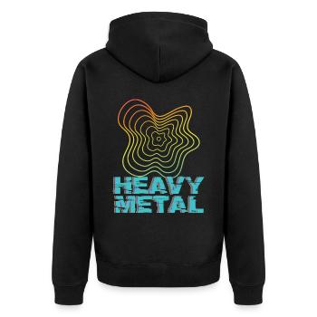 Heavy Metal Fréquence Rocking Metal Fan Hard Rock - Veste à capuche bio Premium Unisexe - noir - Dos - Nico (187cm)