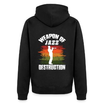 Jazz Weapon Musicien Saxophone Orchestra Music - Veste à capuche bio Premium Unisexe - noir - Dos - Nico (187cm)