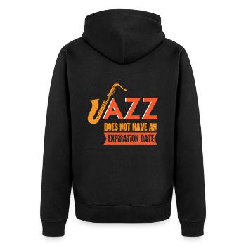 Saxophone Jazz Orchestra Musiciens Smooth Jazz - Veste à capuche bio Premium Unisexe - noir - Dos - Nico (187cm)
