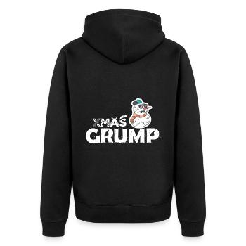 Merry Christmas Punks Snowman Punk Grump Xm - Unisex Premium Organic Zip Hoodie - black - Back - Nico (187cm)