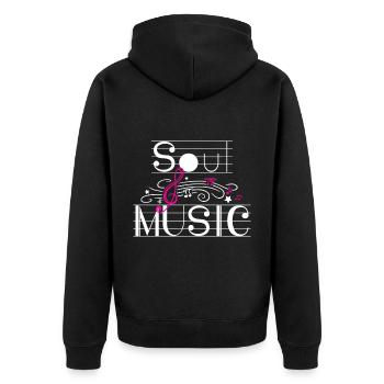 Musique Soul Afro Soul Partitions Musicales Mu - Veste à capuche bio Premium Unisexe - noir - Dos - Nico (187cm)