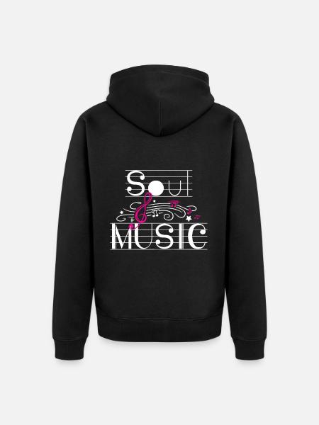 Soul Music Afro Soul Music Sheet Music Music Lovers Mu - Unisex Premium Organic Zip Hoodie - black