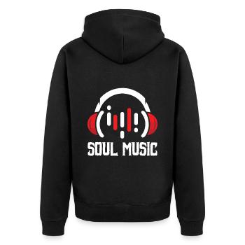 Casque Soul Music Lover Afro Soul Musi - Veste à capuche bio Premium Unisexe - noir - Dos - Nico (187cm)