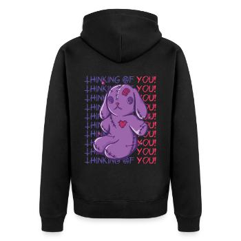 Voodoo Thinks of You Voodoo Halloween Zaub - Unisex Premium Organic Zip Hoodie - black - Back - Nico (187cm)