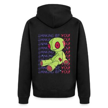 Poupée vaudou Sorcellerie Pensez à vous effrayant Bonjour - Veste à capuche bio Premium Unisexe - noir - Dos - Nico (187cm)