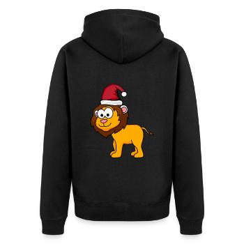Léo Comique Noël - Veste à capuche bio Premium Unisexe - noir - Dos - Nico (187cm)
