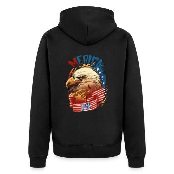 Eagle Love Birds Fauconnerie Oiseaux de proie Faucon Faucon Faucon - Veste à capuche bio Premium Unisexe - noir - Dos - Nico (187cm)