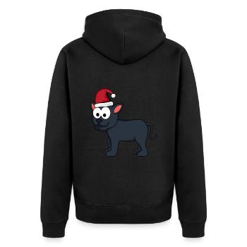 Panther Comic Christmas - Veste à capuche bio Premium Unisexe - noir - Dos - Nico (187cm)