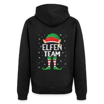 Elfes Equipe Costume Noël Costume Famille Elfe - Veste à capuche bio Premium Unisexe - noir - Dos - Nico (187cm)