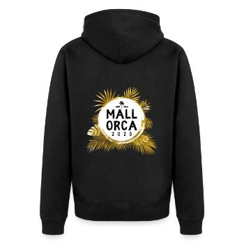 Majorque 2023 coloré - Veste à capuche bio Premium Unisexe - noir - Dos - Nico (187cm)