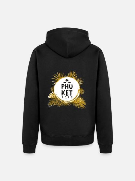 Phuket 2023 Bunt - Unisex Premium Bio Zip Hoodie - Schwarz