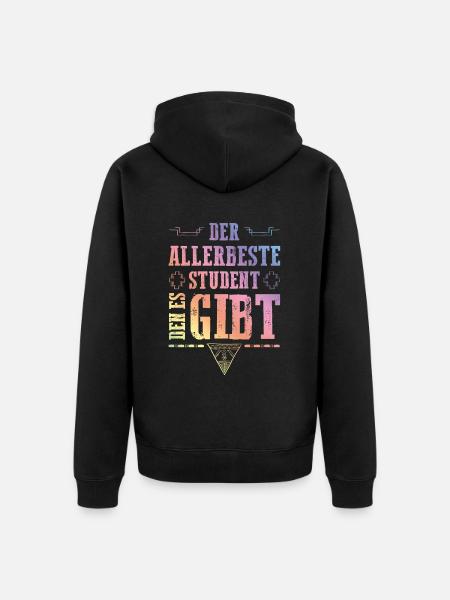 Allerbester Student - Unisex Premium Bio Zip Hoodie - Schwarz