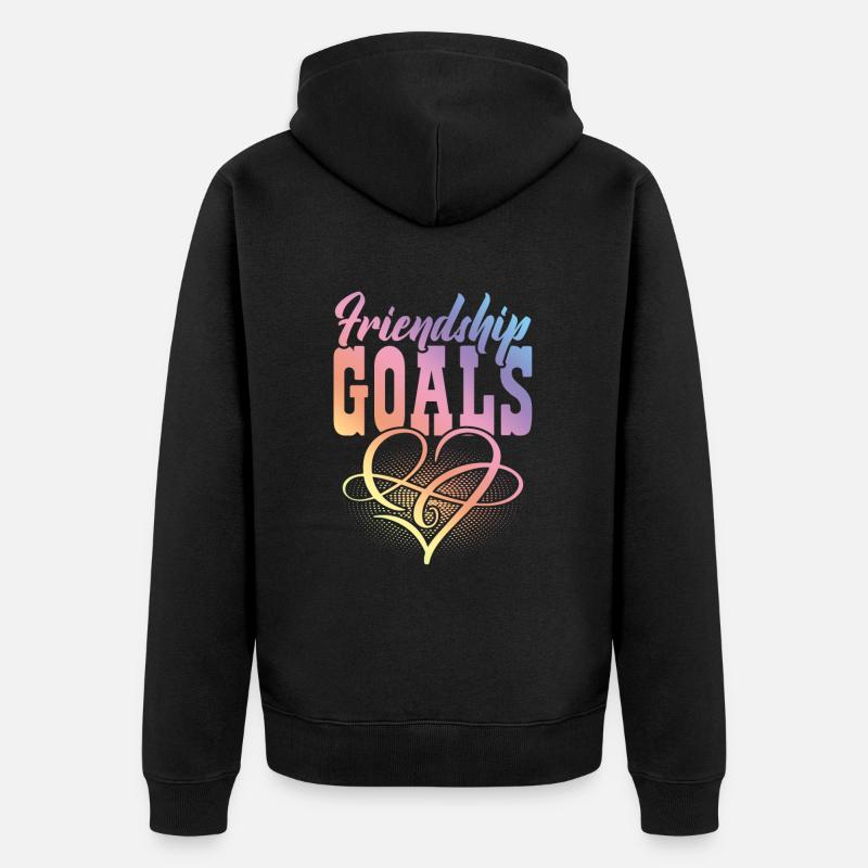 Objectifs de l’amitié - Veste à capuche bio Premium Unisexe - noir