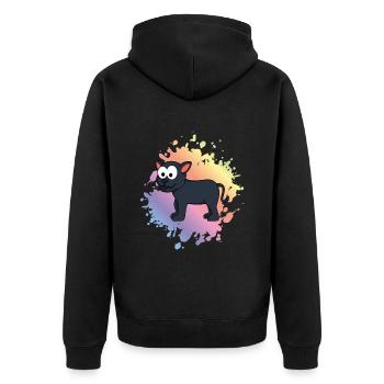 Panther Comic Animal - Veste à capuche bio Premium Unisexe - noir - Dos - Nico (187cm)