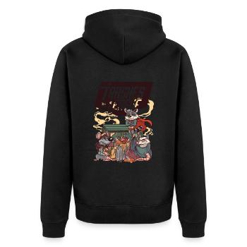 The Trashes League - Parodie de film avec des super-héros - Veste à capuche bio Premium Unisexe - noir - Dos - Nico (187cm)