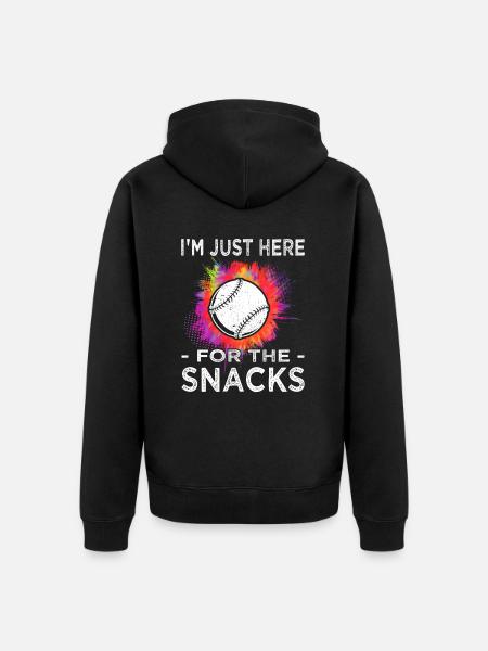 Im just here for Baseball - Baseballspieler - Premium økologisk unisex-hættejakke - sort