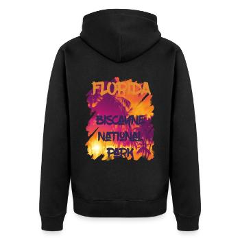 Palm Florida Biscayne Vacation Ocean National Par - Unisex Premium Organic Zip Hoodie - black - Back - Nico (187cm)