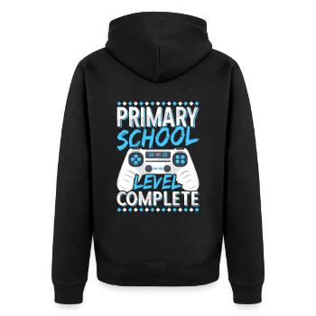 Last Day Of Primary School Graduation 2023 Gamer - Unisex Premium Organic Zip Hoodie - black - Back - Nico (187cm)