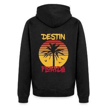 Florida Destin Palm Ocean Surfing - Veste à capuche bio Premium Unisexe - noir - Dos - Nico (187cm)