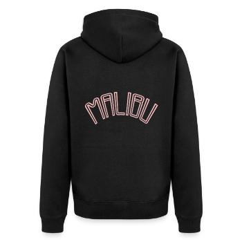Retro Malibu Beach Californie Palm Surfing en moi - Veste à capuche bio Premium Unisexe - noir - Dos - Nico (187cm)