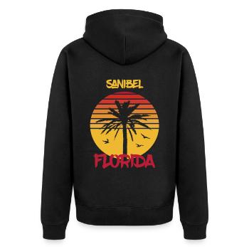 Florida Sanibel Palms Ocean Surfing - Veste à capuche bio Premium Unisexe - noir - Dos - Nico (187cm)