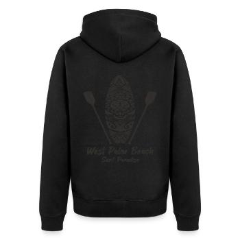 Family Vacation Florida West Palm Beach Palm Ocean - Unisex Premium Organic Zip Hoodie - black - Back - Nico (187cm)