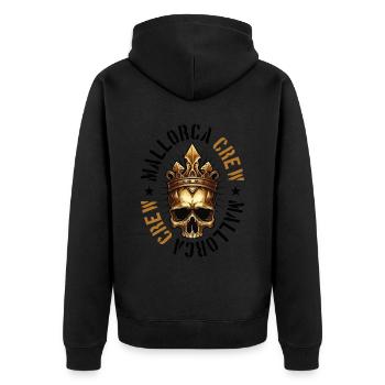 Mallorca Crew King Skull Party - Unisex Premium Organic Zip Hoodie - black - Back - Nico (187cm)