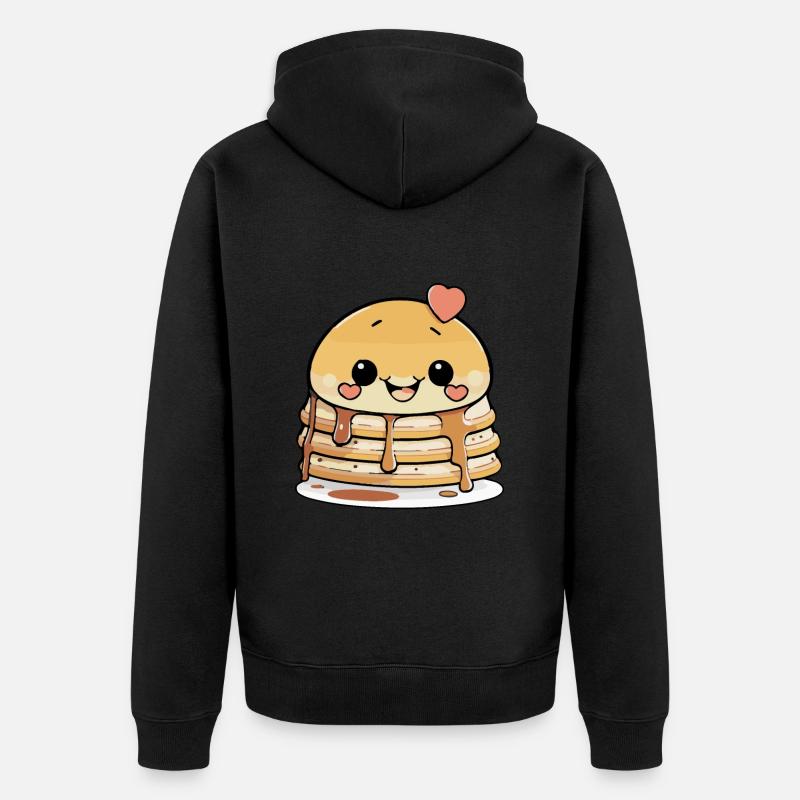 Pancake Comic - Unisex Premium Bio Zip Hoodie - Schwarz