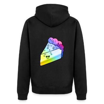 Cheesecake Cake Colorful - Unisex Premium Organic Zip Hoodie - black - Back - Nico (187cm)