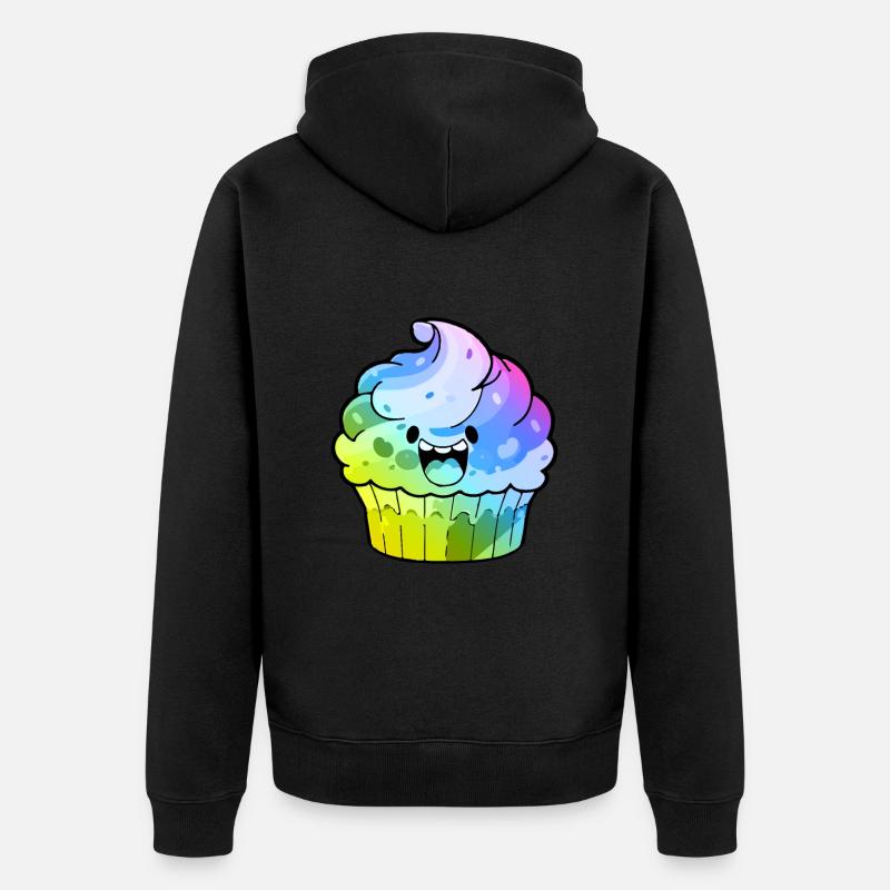 Muffin Comic Bunt - Unisex Premium Bio Zip Hoodie - Schwarz