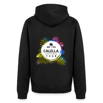 Calella Tour Travel coloré - Veste à capuche bio Premium Unisexe - noir - Dos - Nico (187cm)