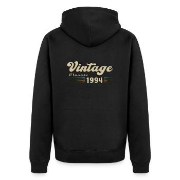 1994 Anniversaire Vintage Classic - Veste à capuche bio Premium Unisexe - noir - Dos - Nico (187cm)