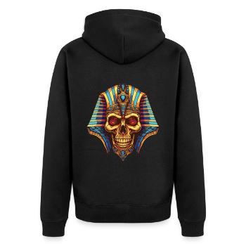 Crâne de pharaon - Veste à capuche bio Premium Unisexe - noir - Dos - Nico (187cm)