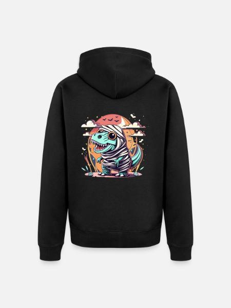 Tyrannosaurus Trex Halloween - Unisex Premium Bio Zip Hoodie - Schwarz