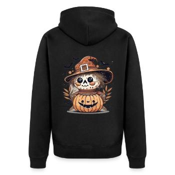 Joyeux halloween - Veste à capuche bio Premium Unisexe - noir - Dos - Nico (187cm)