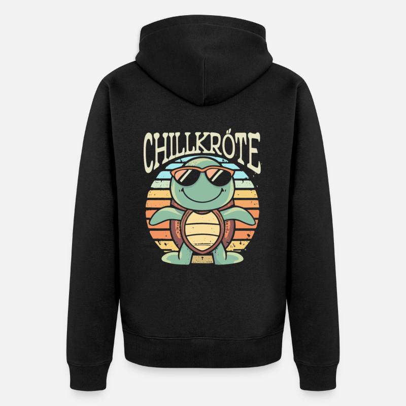 Crapaud Chill Turtle détendu - Veste à capuche bio Premium Unisexe - noir