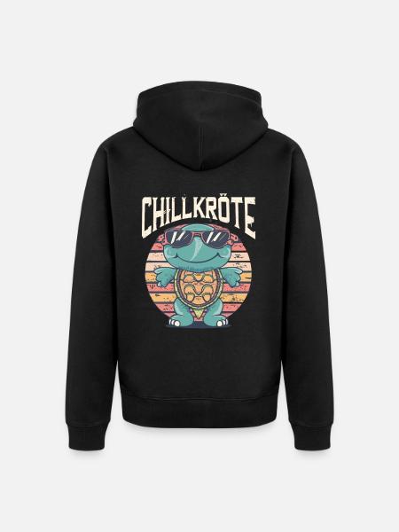 Relaxed turtles Chill toad - Unisex Premium Organic Zip Hoodie - black