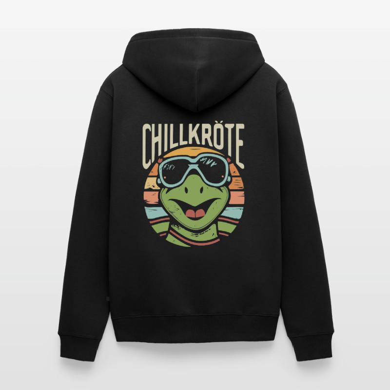 Relaxed Turtle Chill Toad Unisex Premium Organic Zip Hoodie